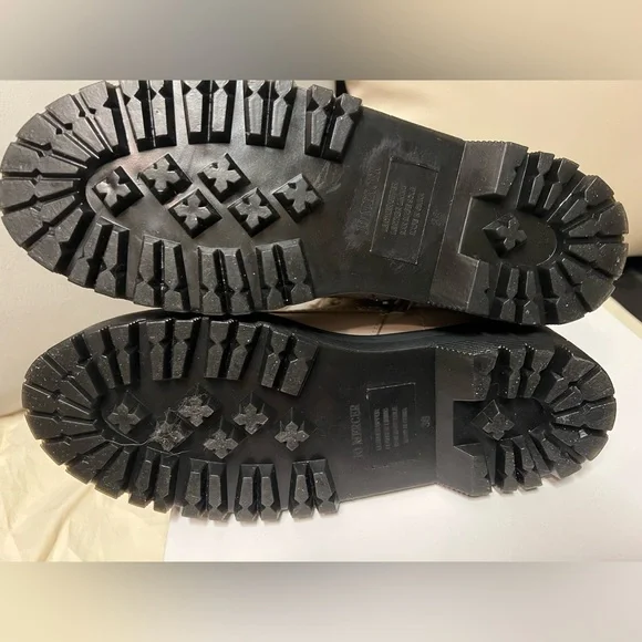 NIB Jo Mercer Real Nude Beige Leather upgraded Dr. Martens Lace Up Boots 38 7 - Picture 5 of 7